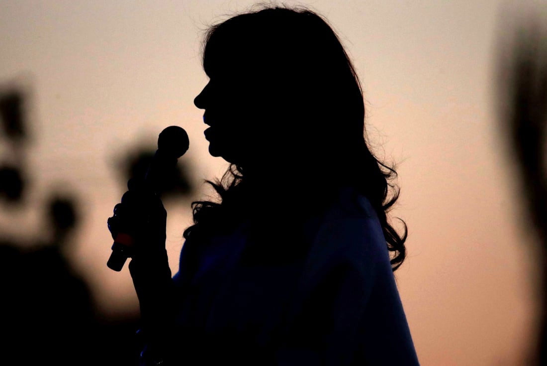 La vicepresidenta, durante un acto en 2019, en plena campaña electoral.