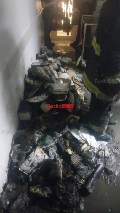 El incendio en el instituto de cardiología en Corrientes.