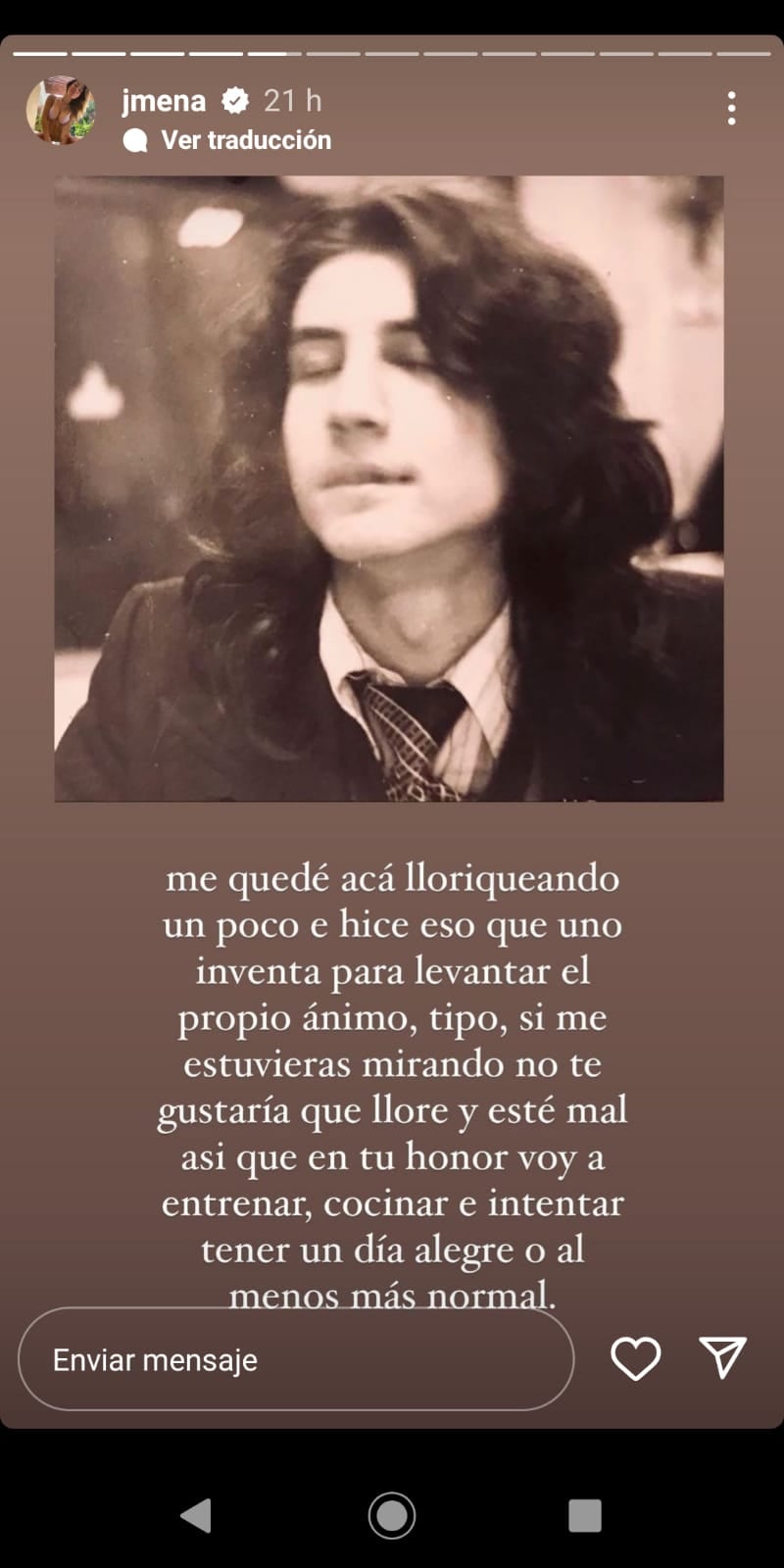 Fue el cumpleaños de su papá y Jimena Barón le hizo un posteo en sus InstaStorys.