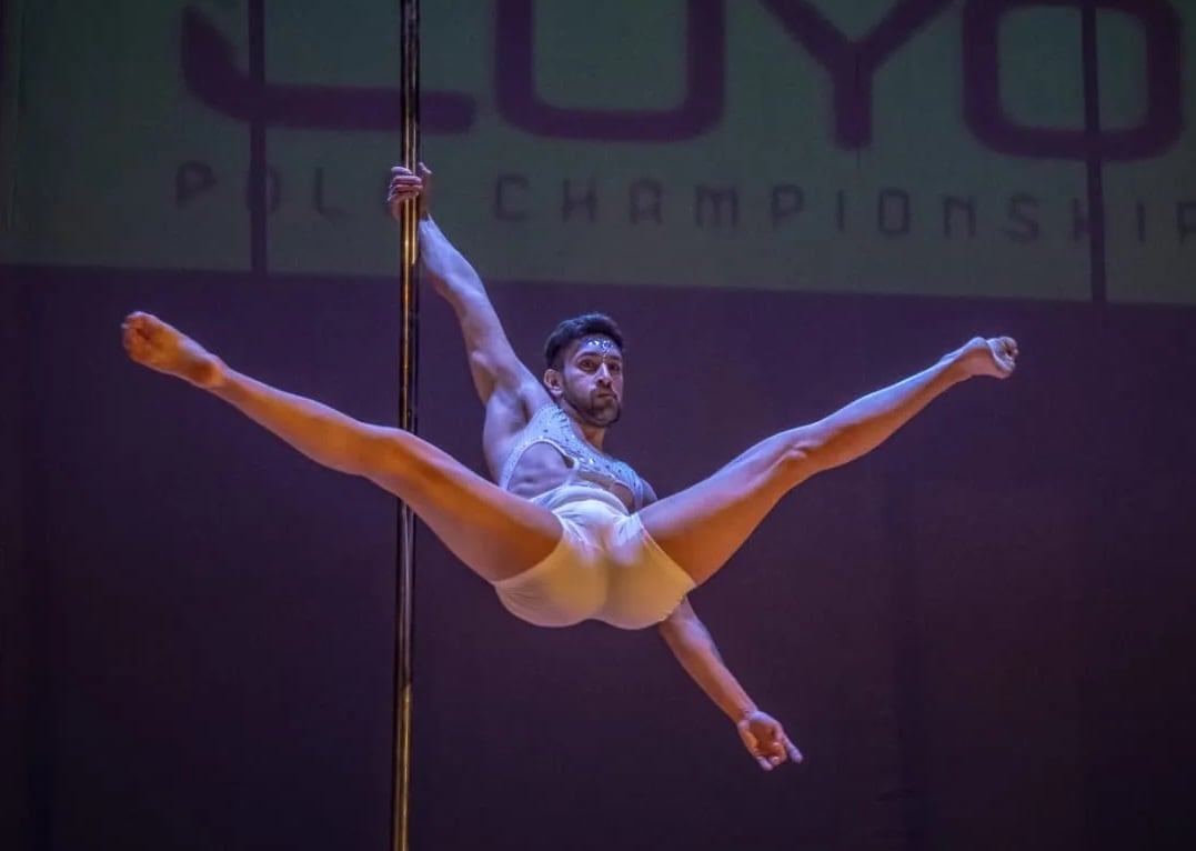 Alejandro Díaz, campeón panamericano 2019 en el baile del caño, irá al Mundial.