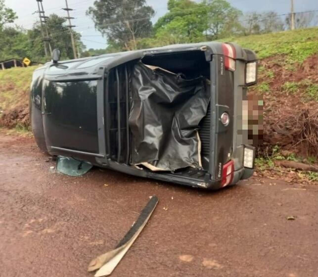 Despiste y vuelco en 9 de Julio dejó solo daños materiales.