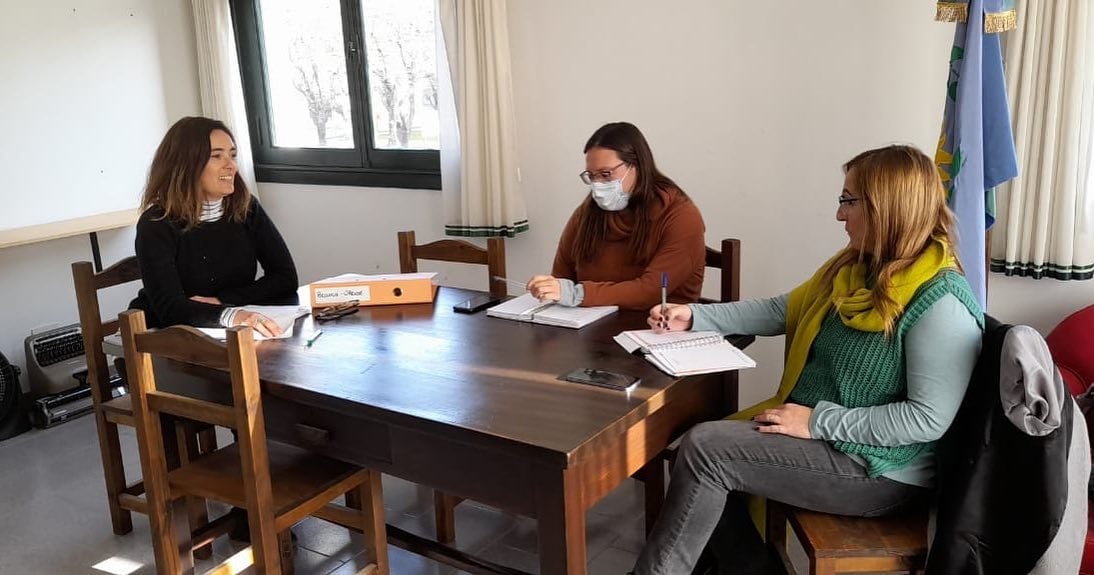 Equipo técnico de la  Dirección de Mujeres, Género y Diversidad de visita a Orense y San Francisco de Bellocq.