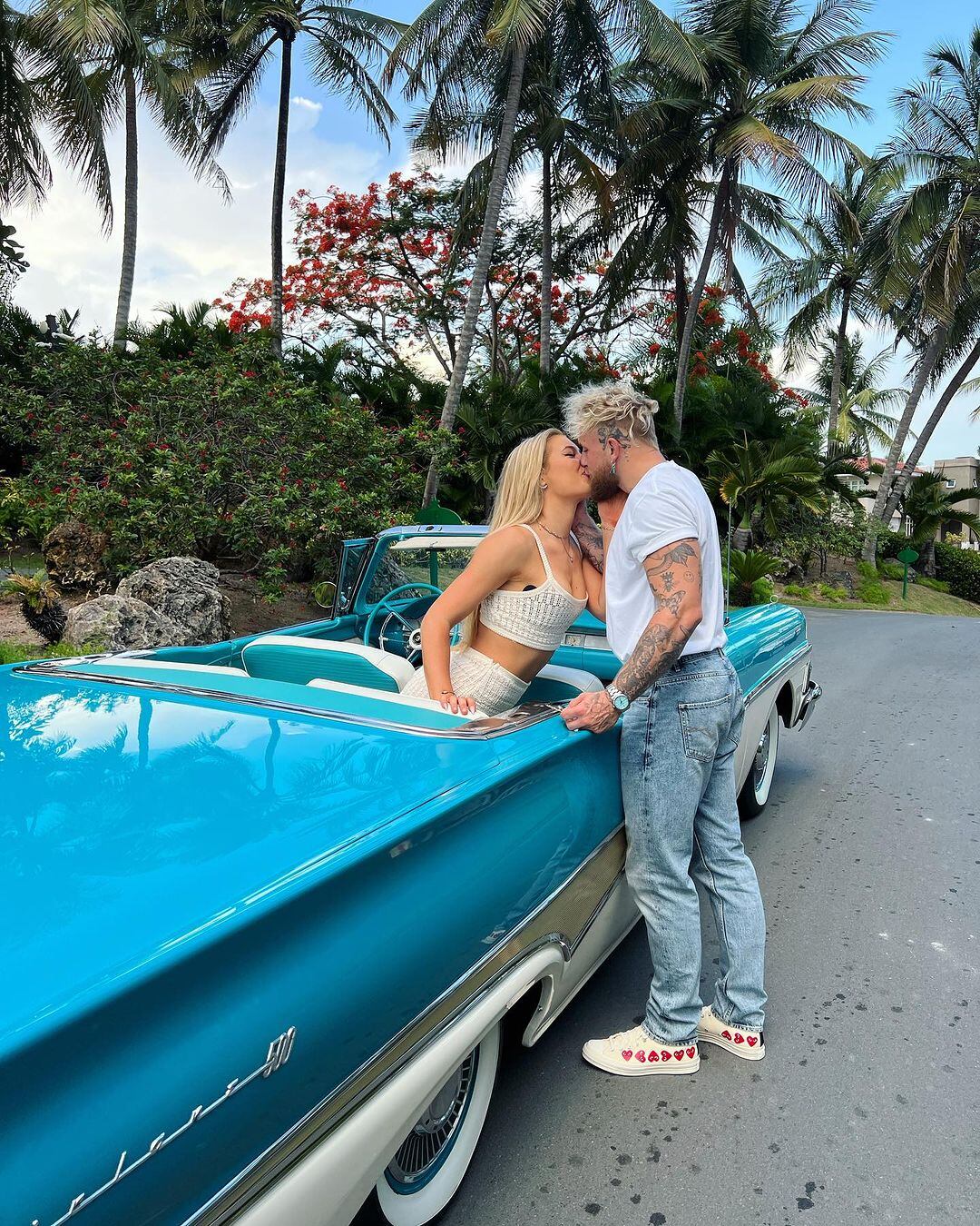 Jutta Leerdam y su novio, Jake Paul