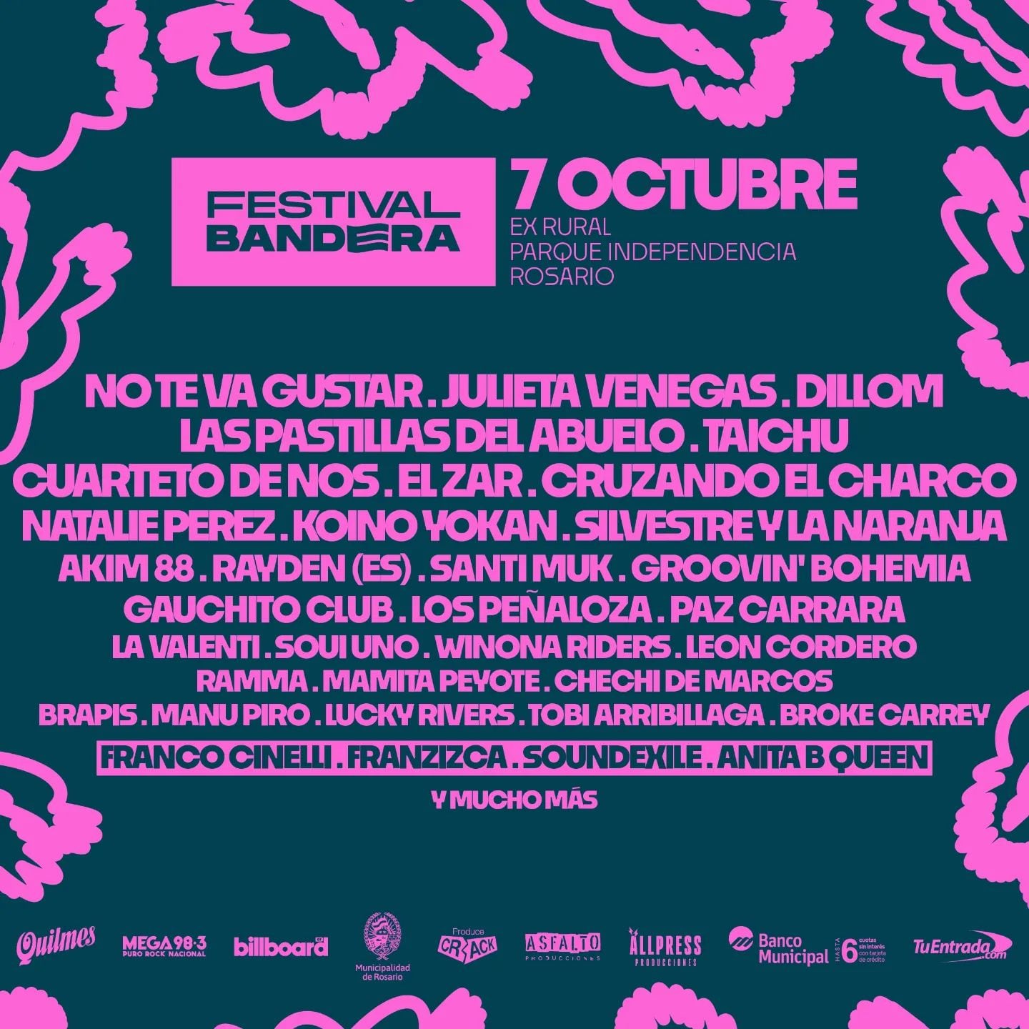 El line up se dio a conocer a menos de tres meses del show.