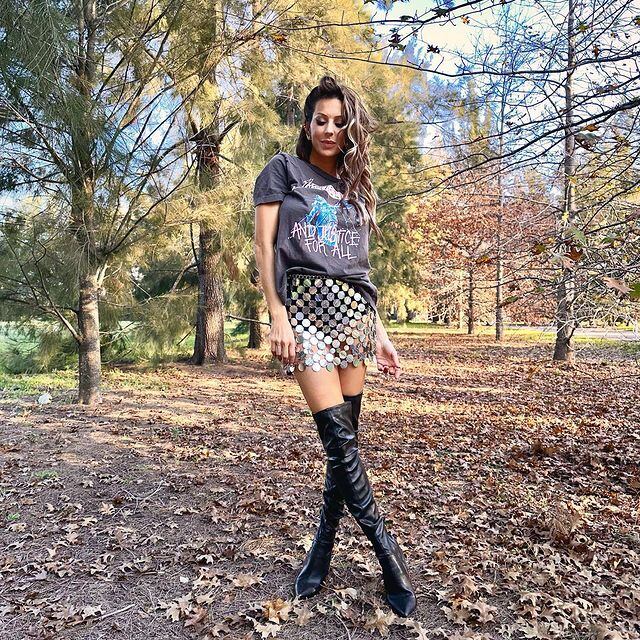 El look más rockero de Noelia Marzol