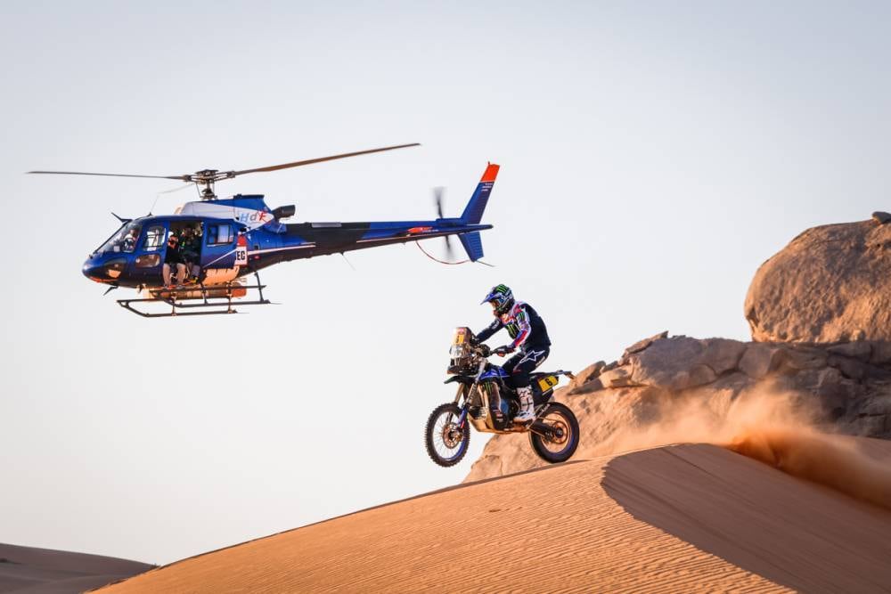 Franco Caimi, de Mendoza, en el 16° lugar de la general de Motos con su Yamaha oficial.