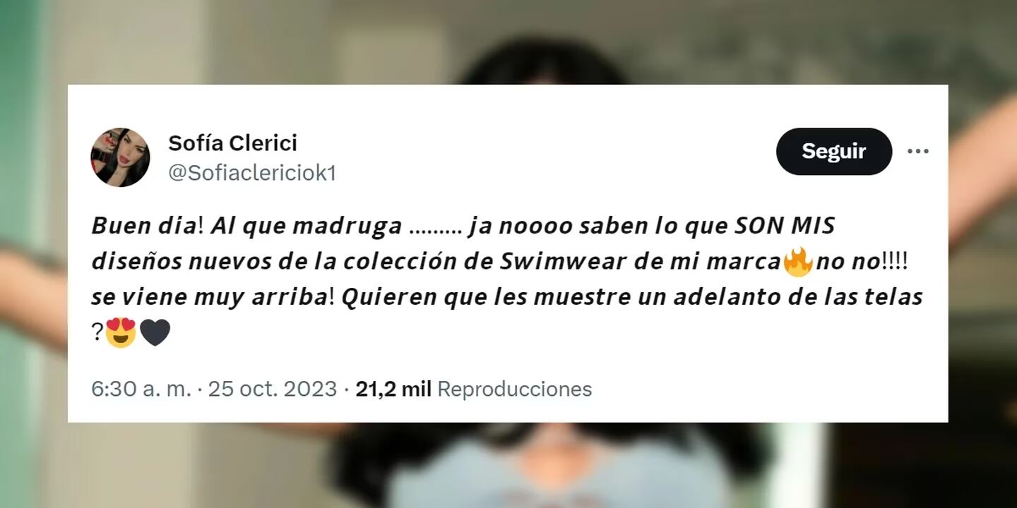 El mensaje de Sofía Clerici tras el allanamiento