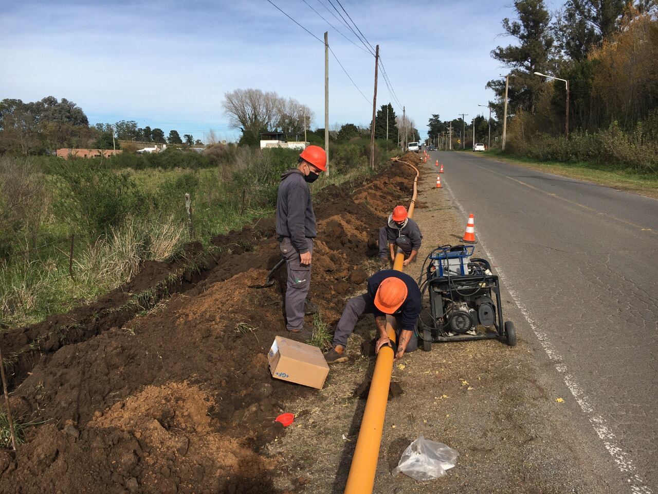 Obras de extensión de la red de gas