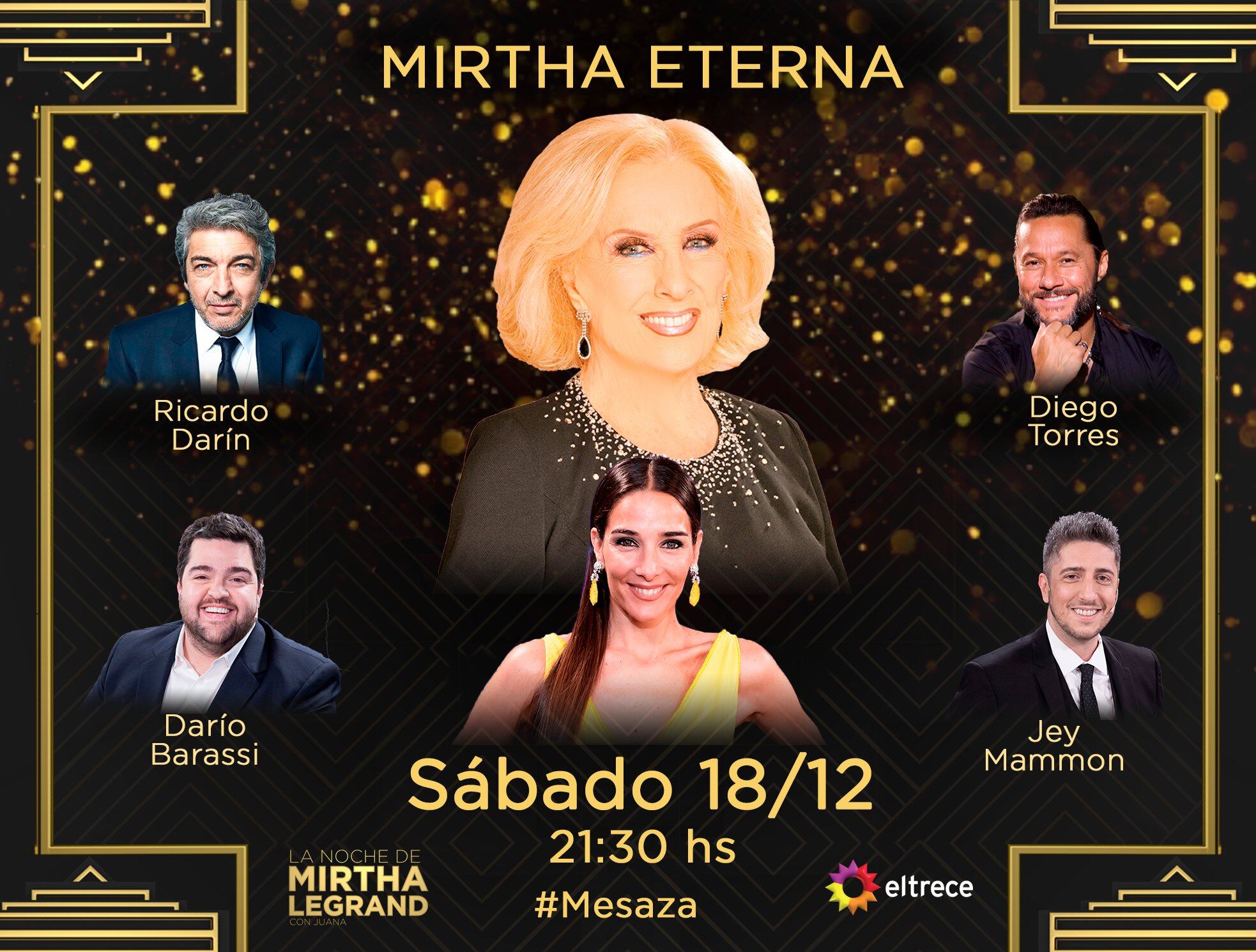 Mirtha Legrand regresa para conducir su programa. (Foto: El Trece)