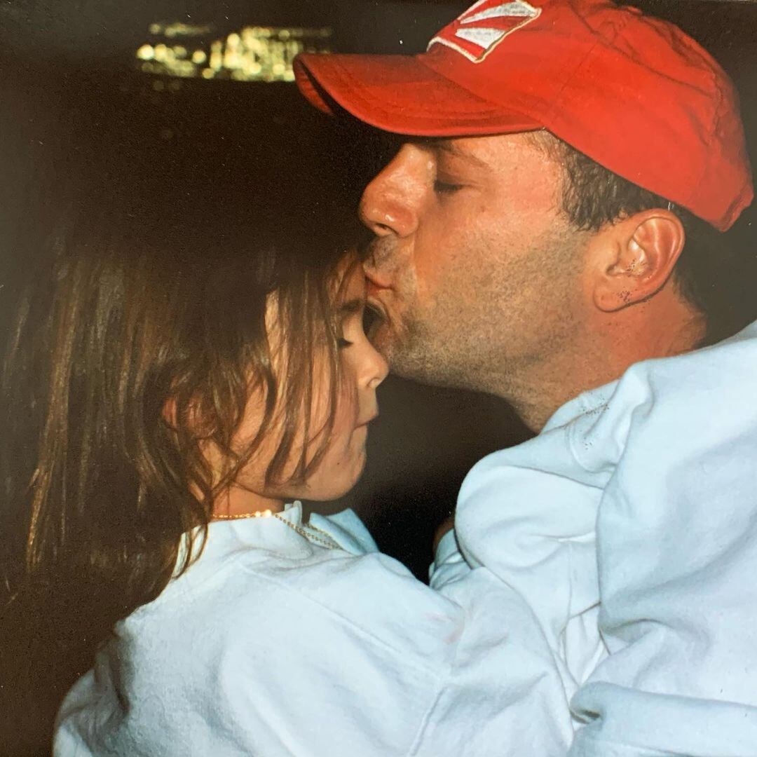 Bruce Willis junto a su hija Rumer cuando era pequeña.