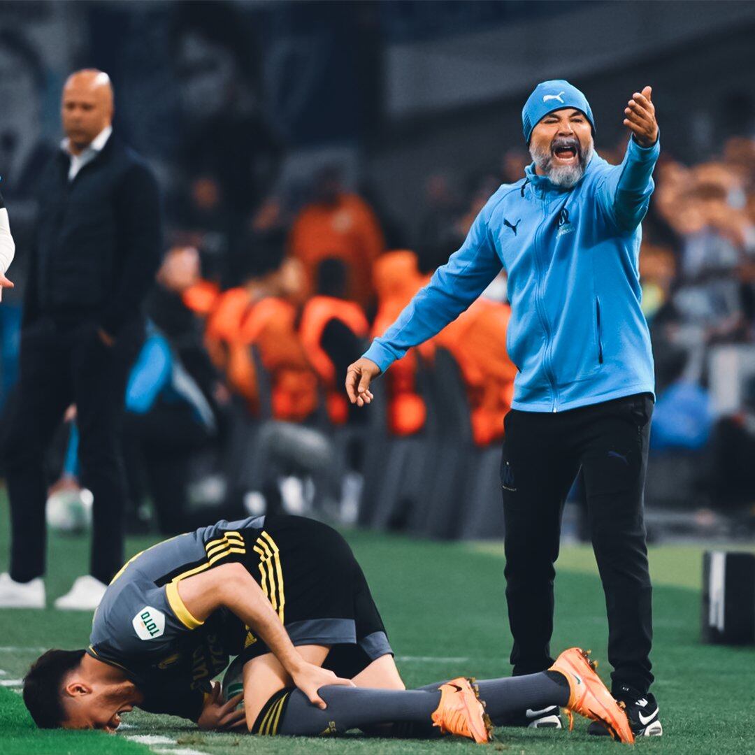 Jorge Sampaoli durante el partido de su equipo ante el Feyenoord.