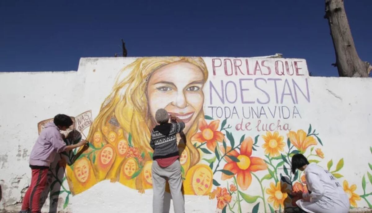 Un femicidio que no se olvida: pintaron un mural de Johana en Villa Mercedes