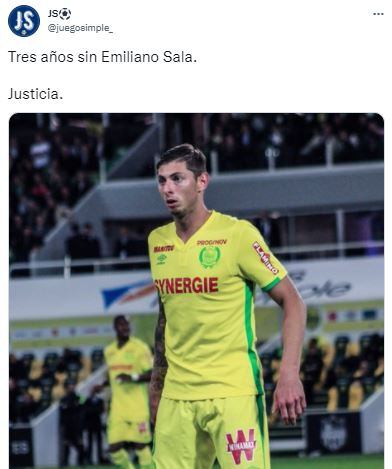 En las redes sociales se recordó a Emiliano Sala, a tres años de su muerte.