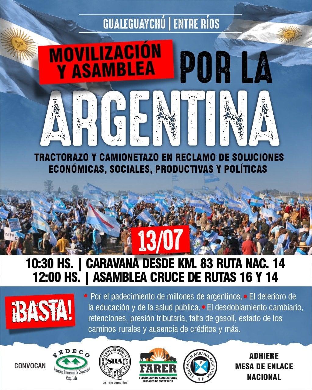 Movilización del Campo 13 de julio