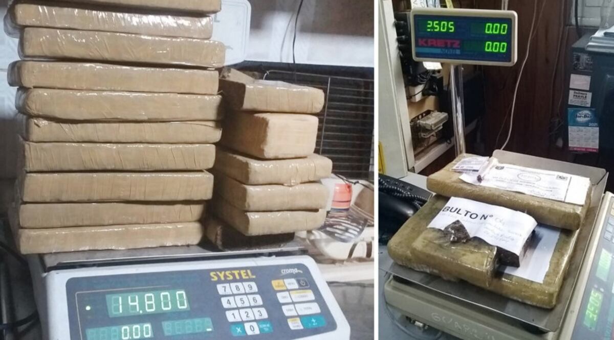 Narcotráfico: detuvieron a 8 delincuentes y 17 kilos de marihuana