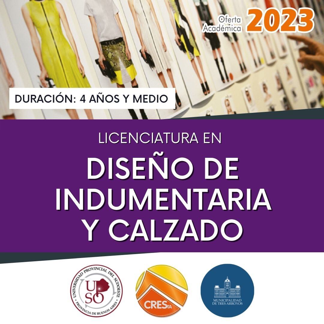 Cresta: abierta la inscripción para la Licenciatura en Diseño de Indumentaria y Calzado