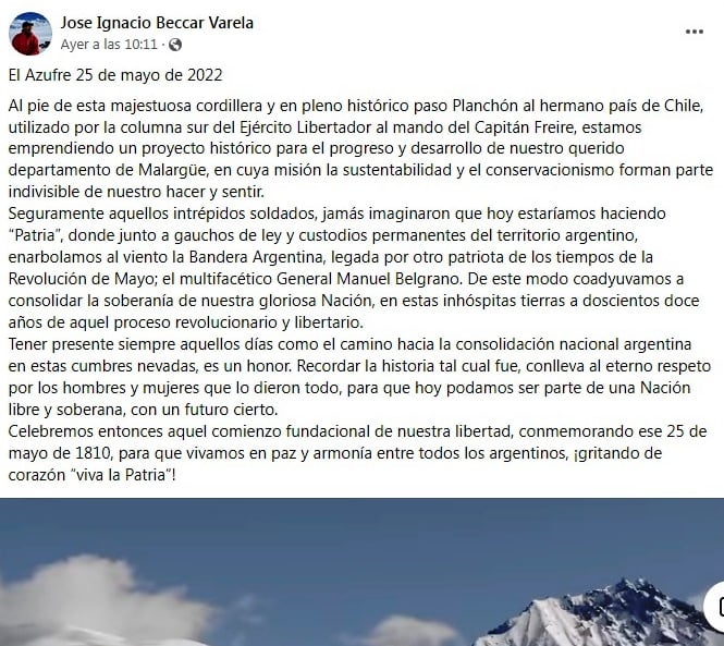 La publicación de José Becar.