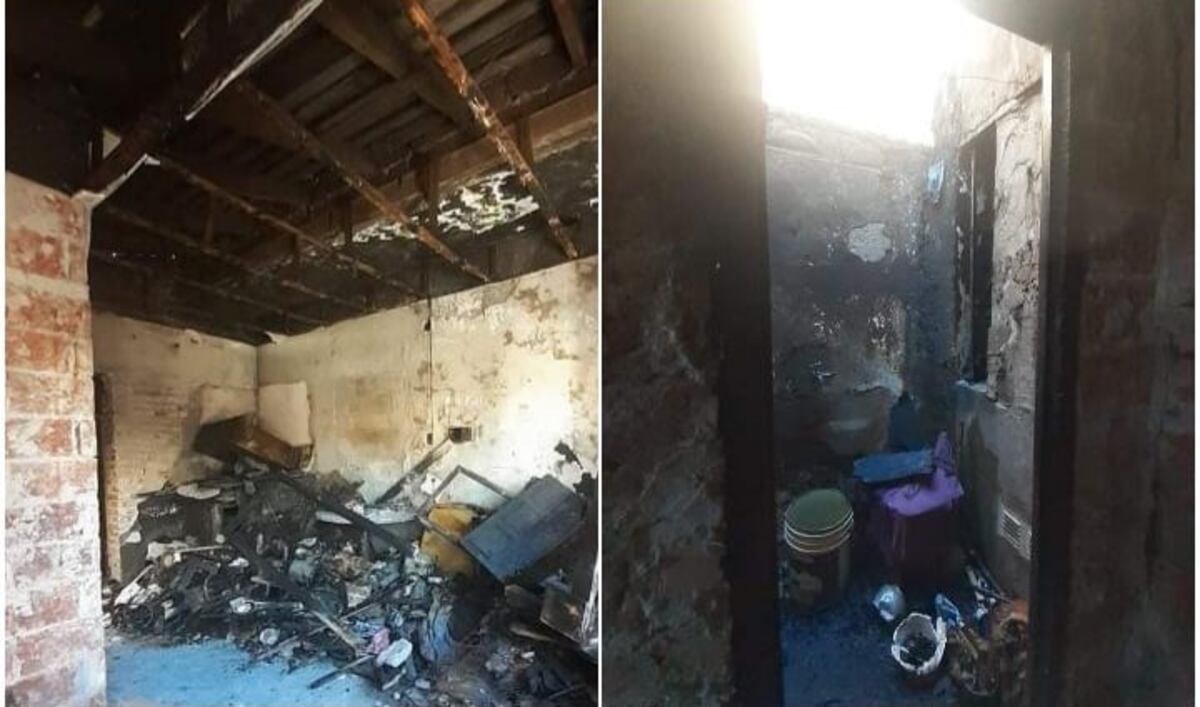 Punta Alta: perdieron todo en un incendio y duermen en cajas de cartón
