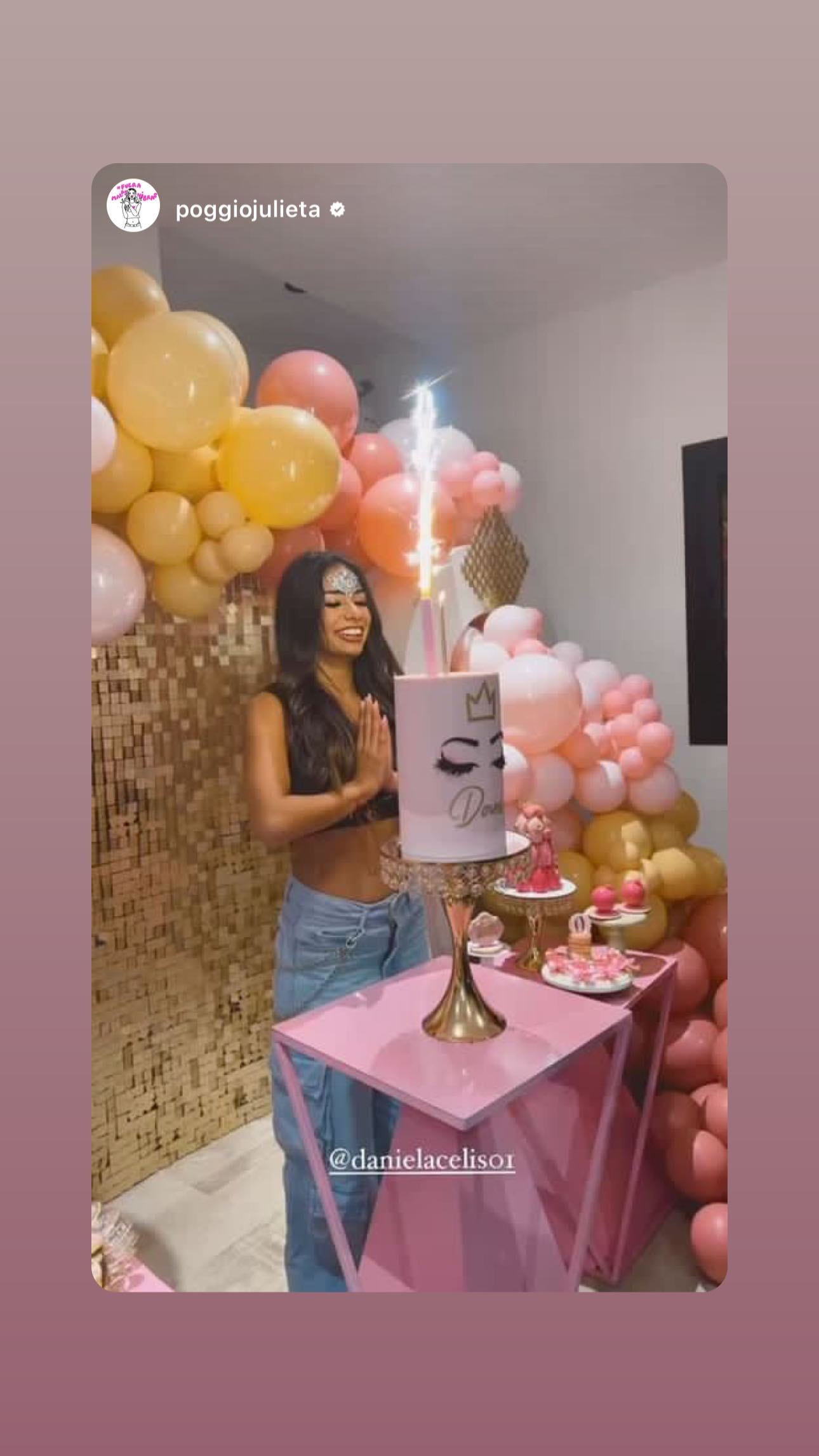 El cumpleaños sorpresa de Daniela Celis