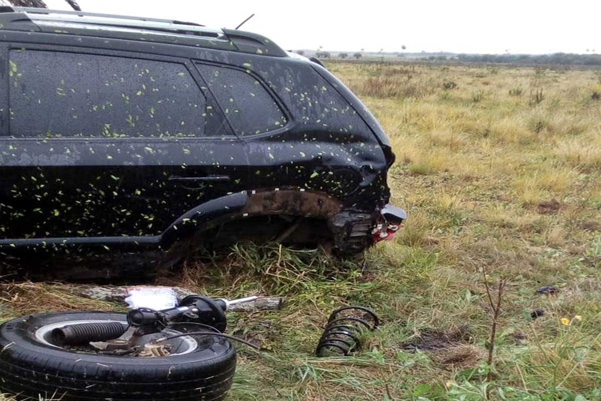 La SUV tuvo importantes daños.