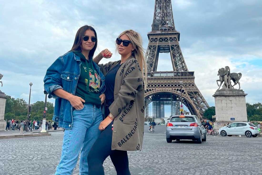 Zaira y Wanda, felices en París. (Instagram Zaira Nara)