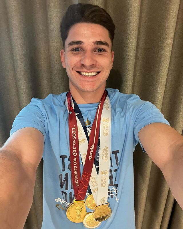 La selfie del campeón.