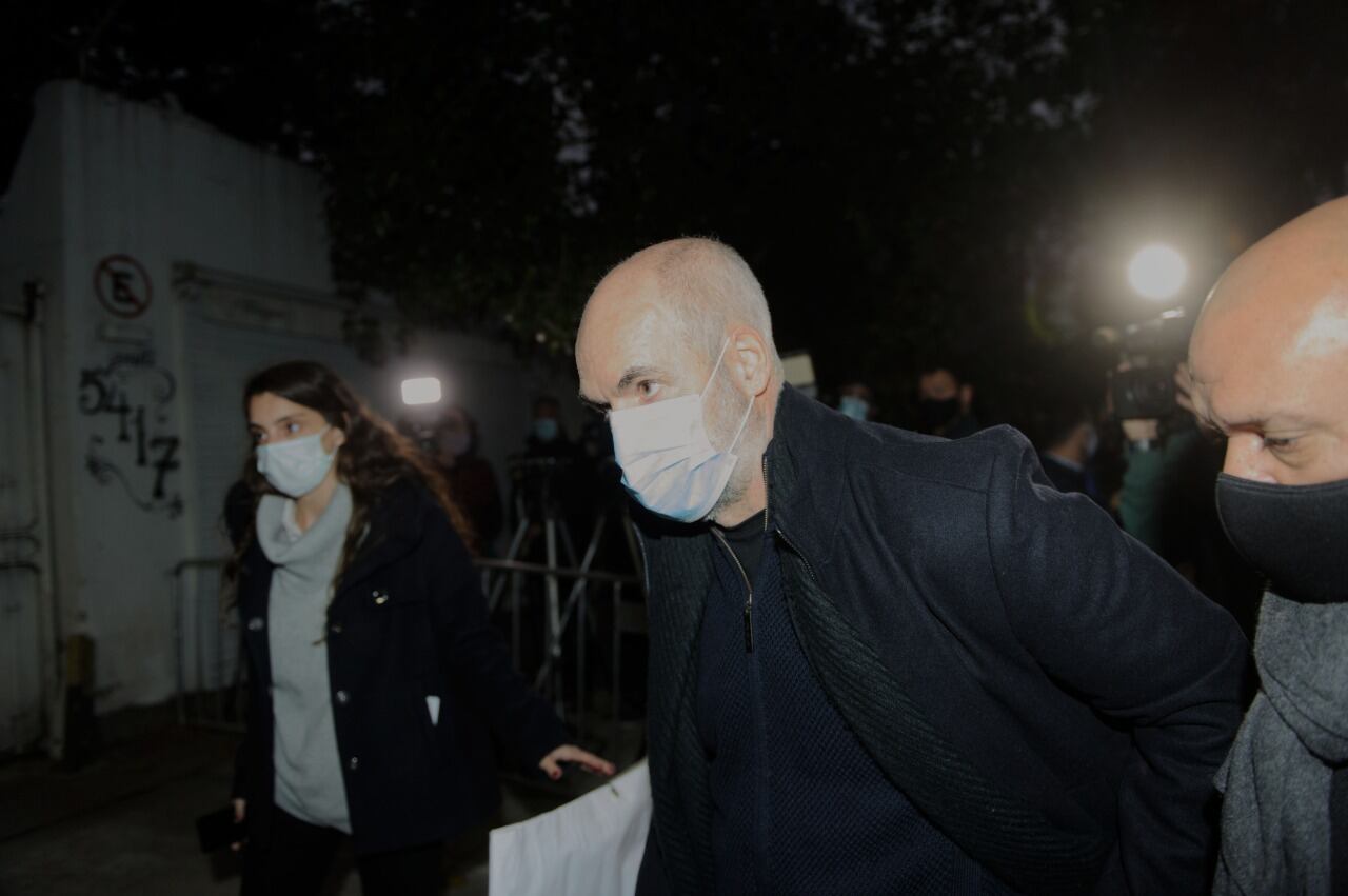 Horacio Rodríguez Larreta llega a la reunión de Juntos por el Cambio en Palermo.