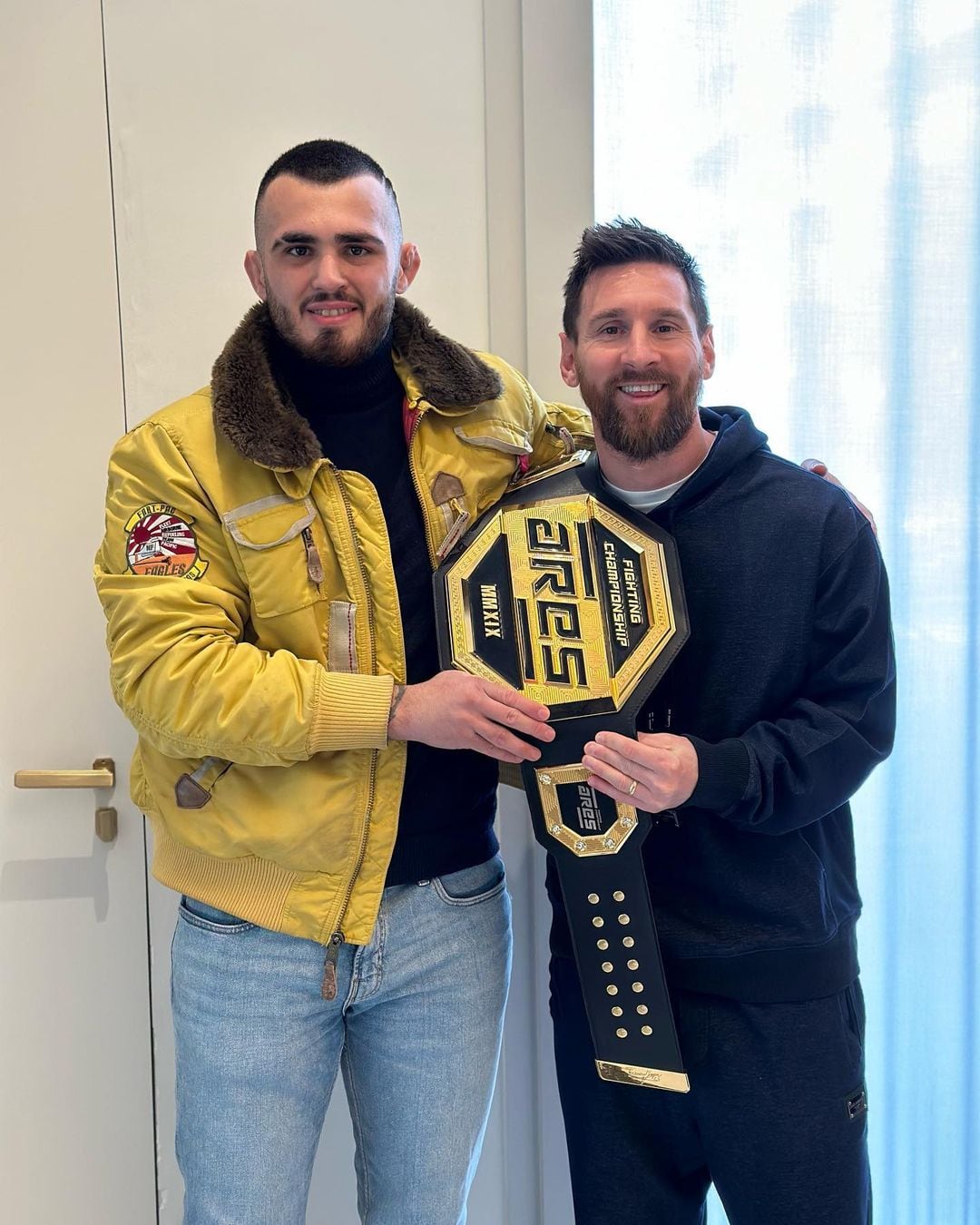 Lionel Messi recibió a Pepi Staropoli en su casa de Francia.