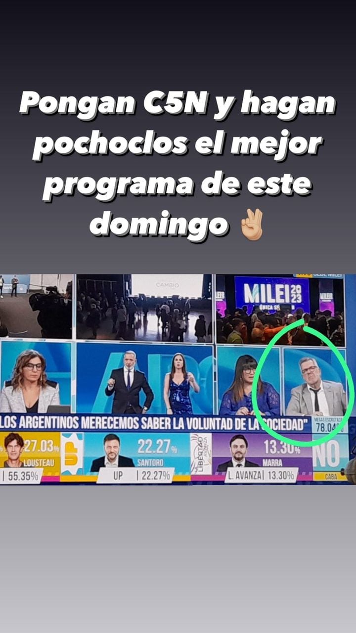 La periodista puso el zapping en pausa para tirar una chicana política.