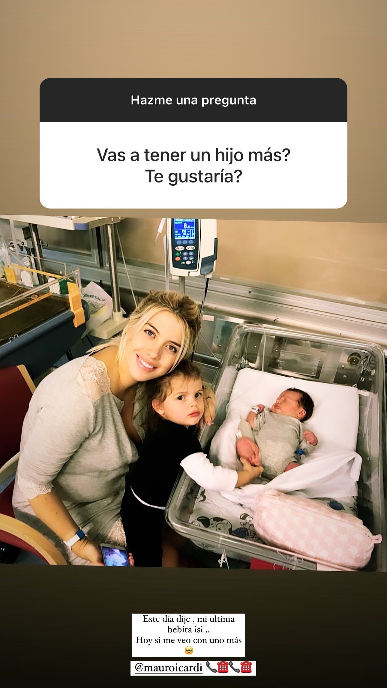 Wanda Nara confesó que le gustaría ser mamá de nuevo, y mencionó a Mauro Icardi en su posteo.