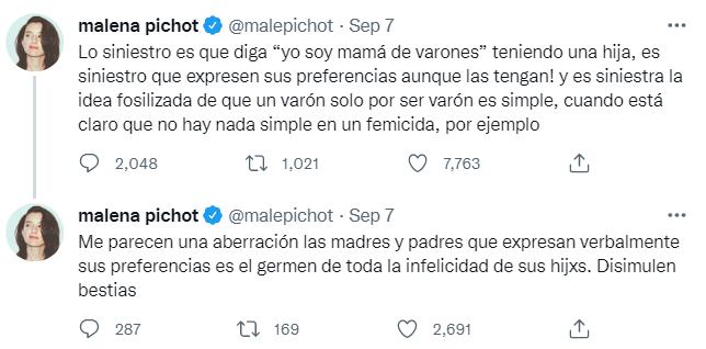 Malena Pichot criticó a Valeria Mazza por sus insólitos dichos sobre la maternidad.