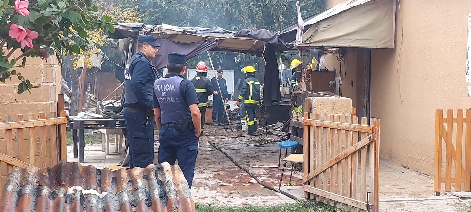 Incendio en una casa