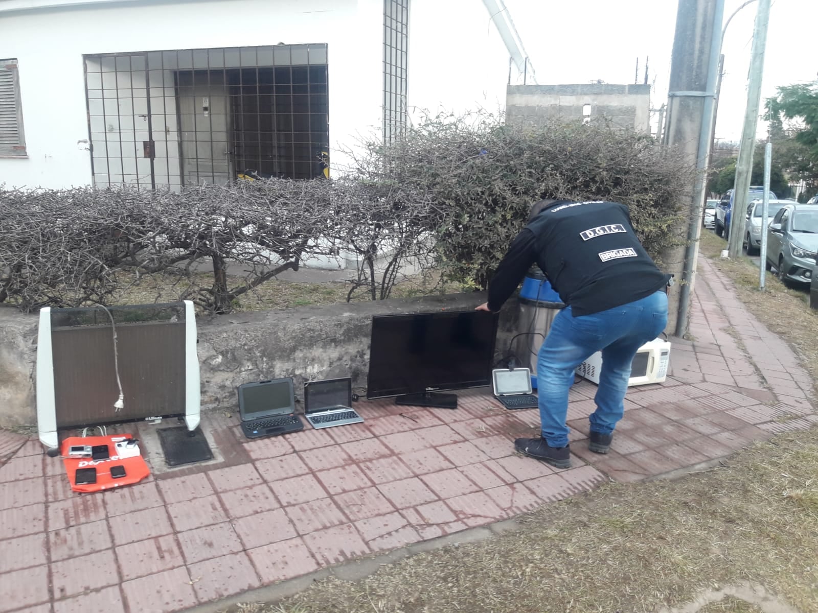 Elementos secuestrados en Villa La Lonja. (Policía de Córdoba)