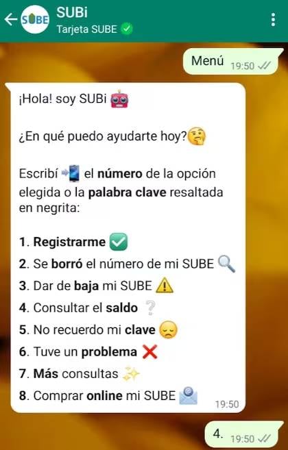 SUBi podrá responder varias consultas sobre tu Tarjeta SUBE.