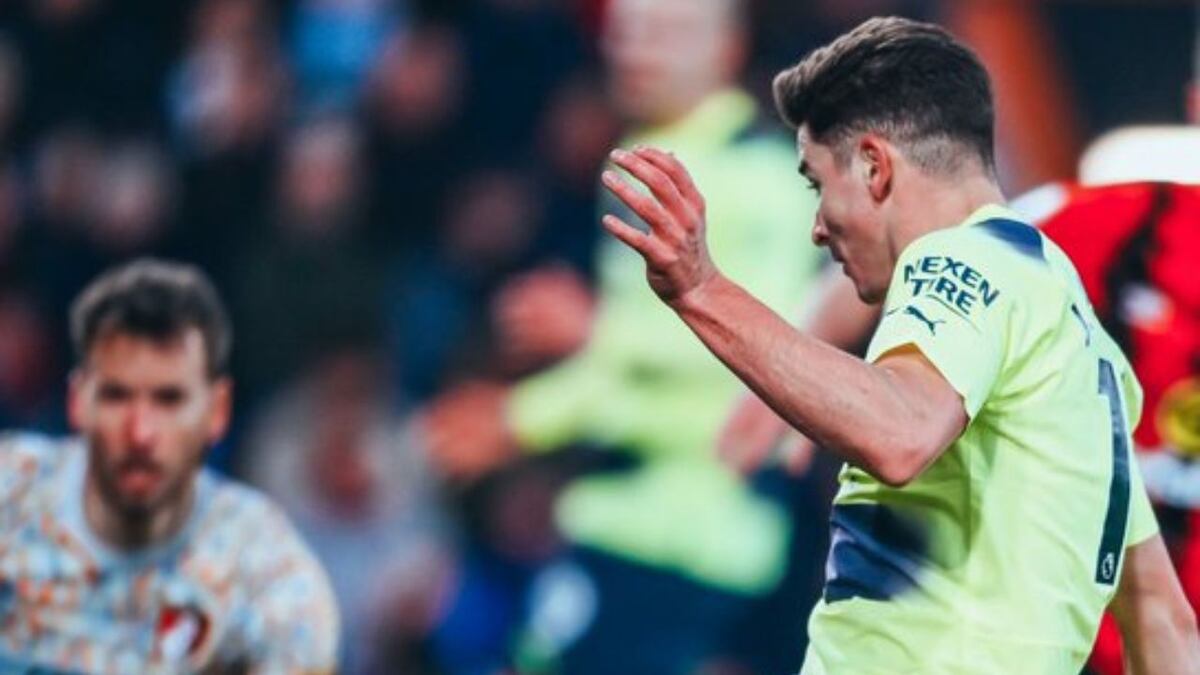 Video: Julián Álvarez volvió a la titularidad en el Manchester City y abrió la goleada