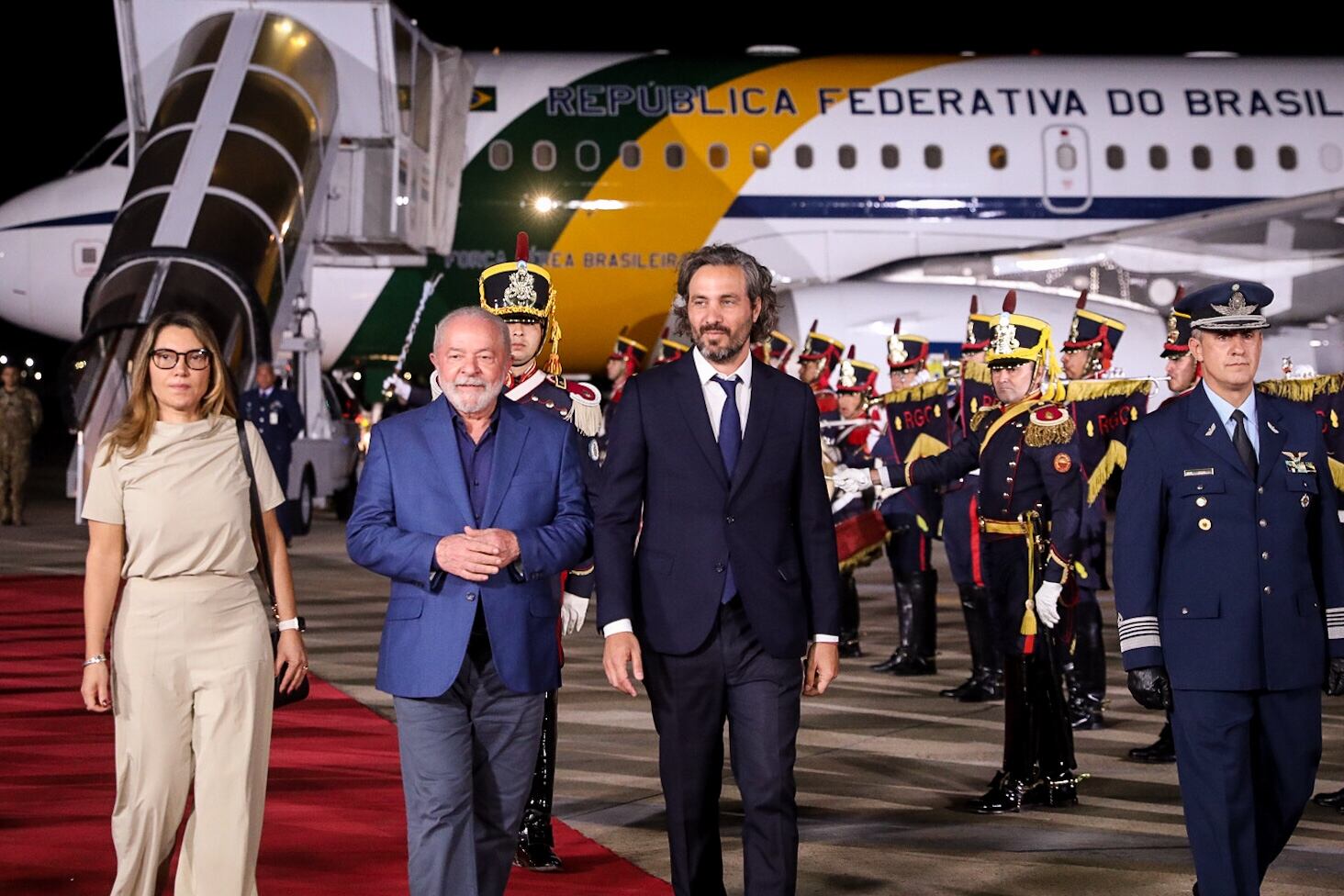 Lula da Silva junto al canciller Santiago Cafiero.