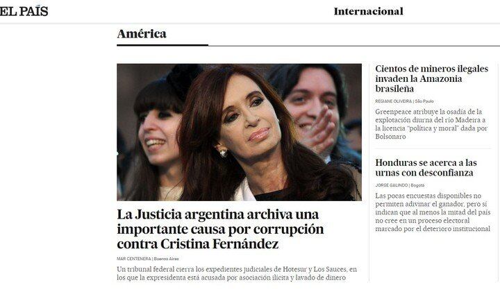 Los medios de diferentes países se expresaron respecto a la causa de Hotesur y Los Sauces donde sobreseyeron a Cristina Kirchner