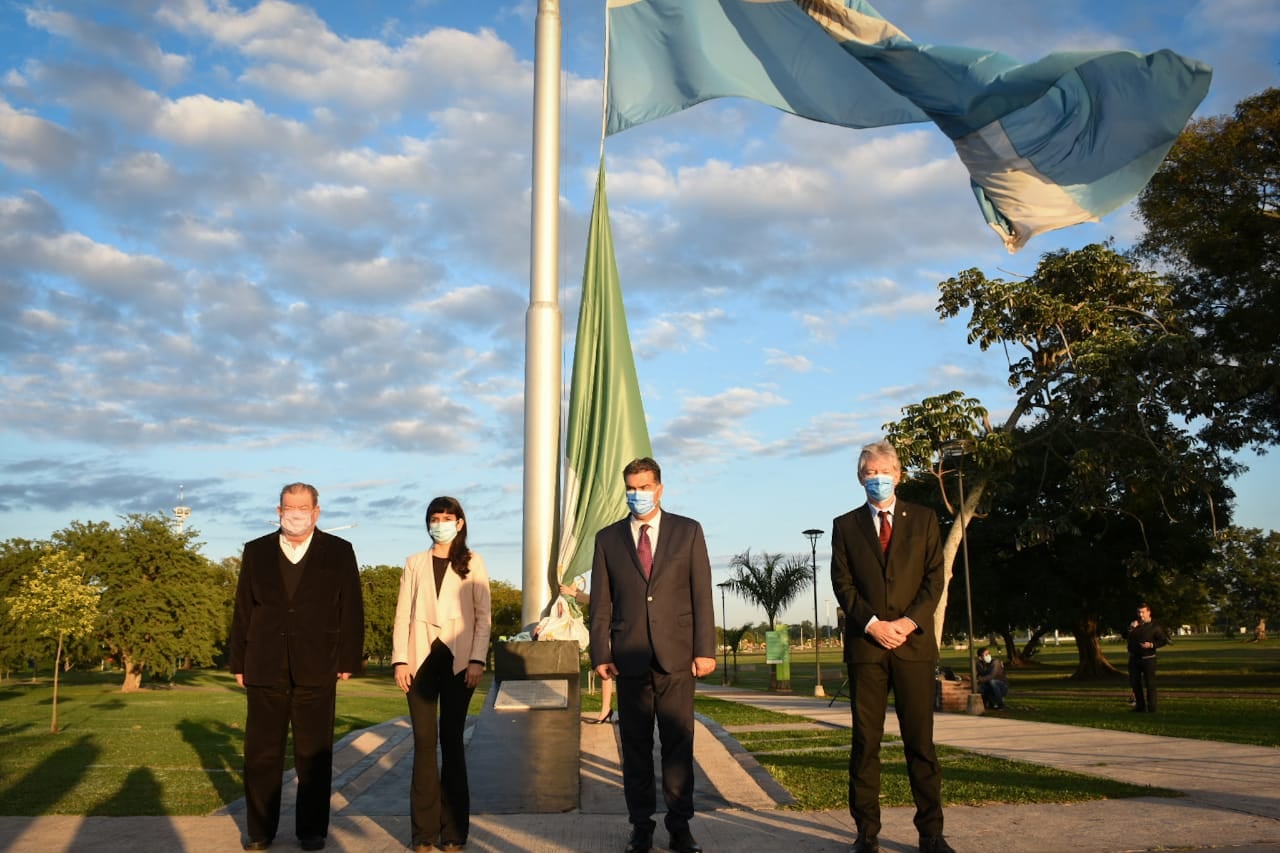 Sager acompañó al gobernador de la provincia Jorge Capitanich, a la vicegobernadora Analia Rach Quiroga y junto con el titular del Superior Tribunal de Justicia Rolando Toledo.