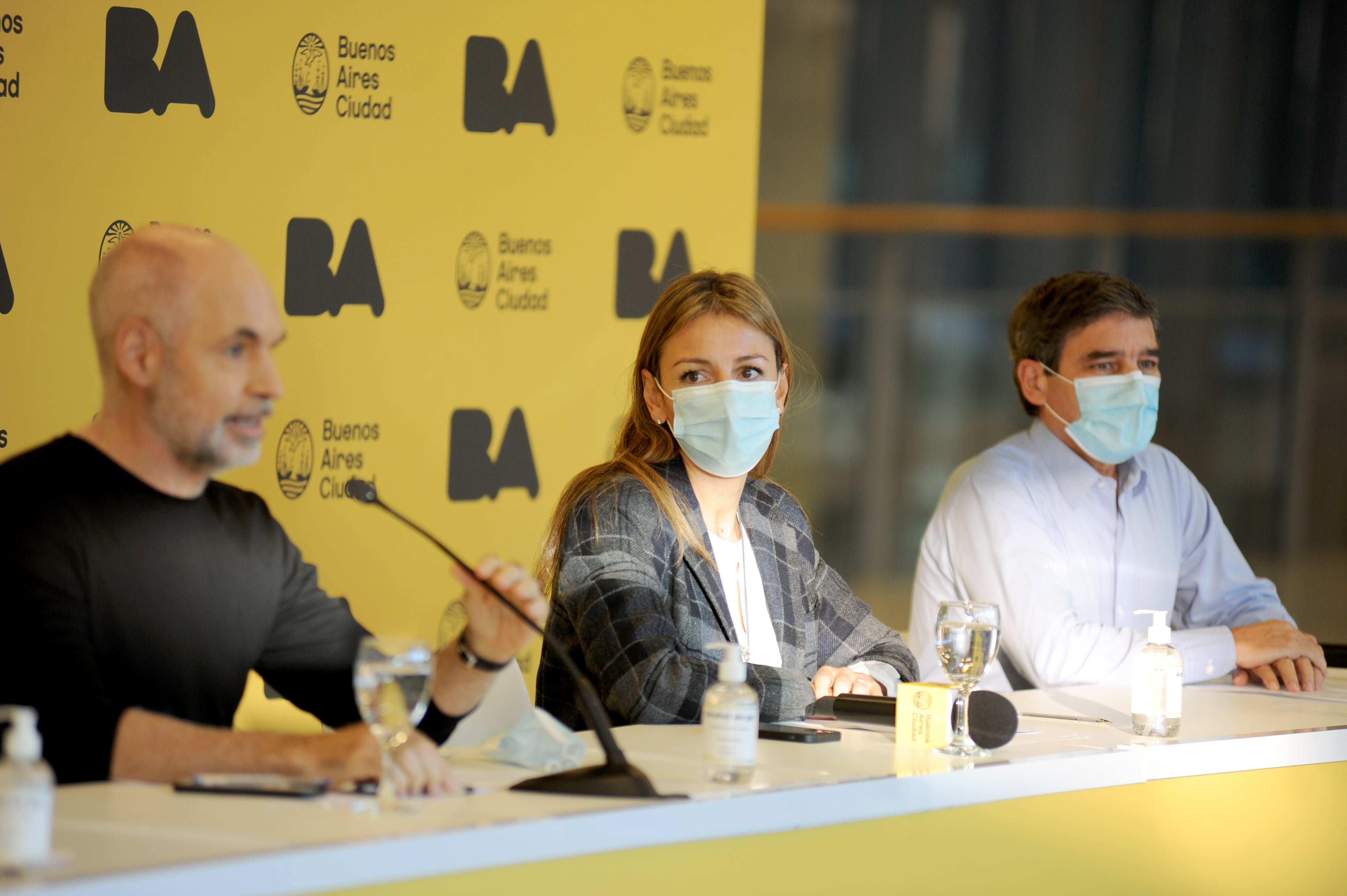 Horacio Rodriguez Larreta
Soledad Acuña
Fernan Quiros
Diego Santilli
Conferencia de prensa del gobierno de la ciudad. Foto Federico Lopez Claro