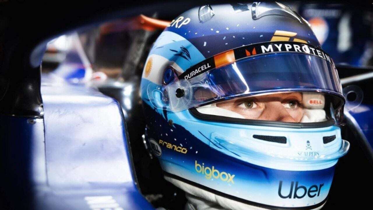 Colapinto agradeció al equipo Williams con un emotivo mensaje por radio antes del inicio del Gran Premio de Abu Dhabi. (F1)