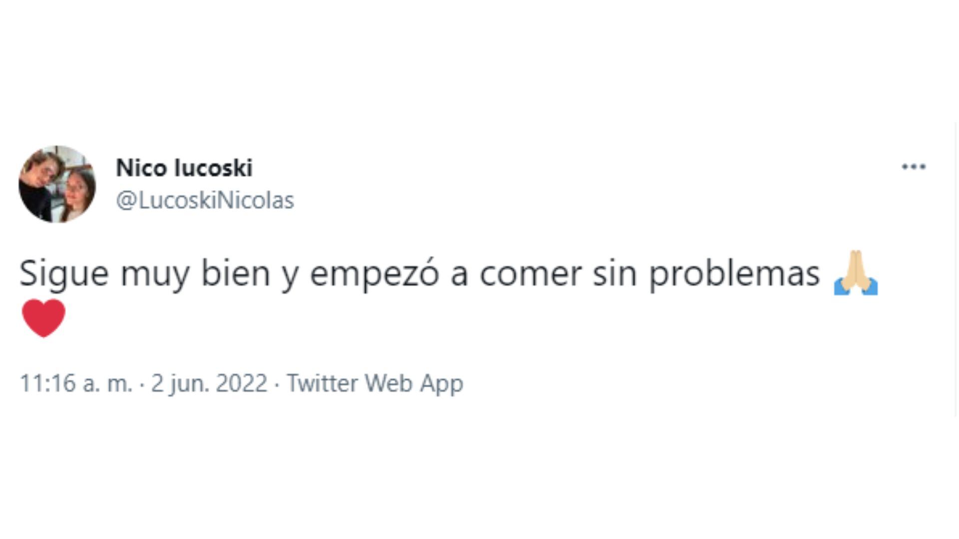 El hermano de Giuliana afirmó que la ex reina "sigue muy bien y empezó a comer sin problemas".