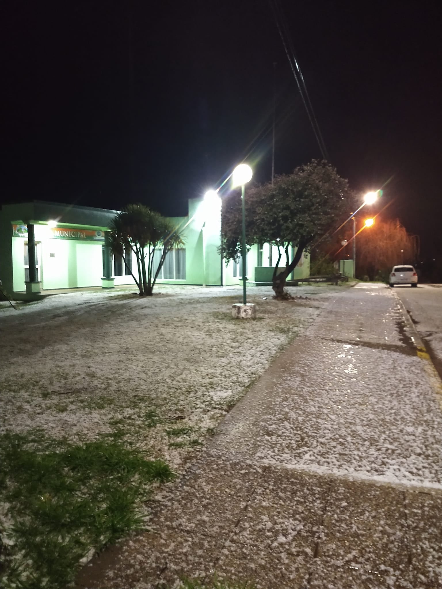 Intenso granizo en la localidad del departamento de Río Cuarto.