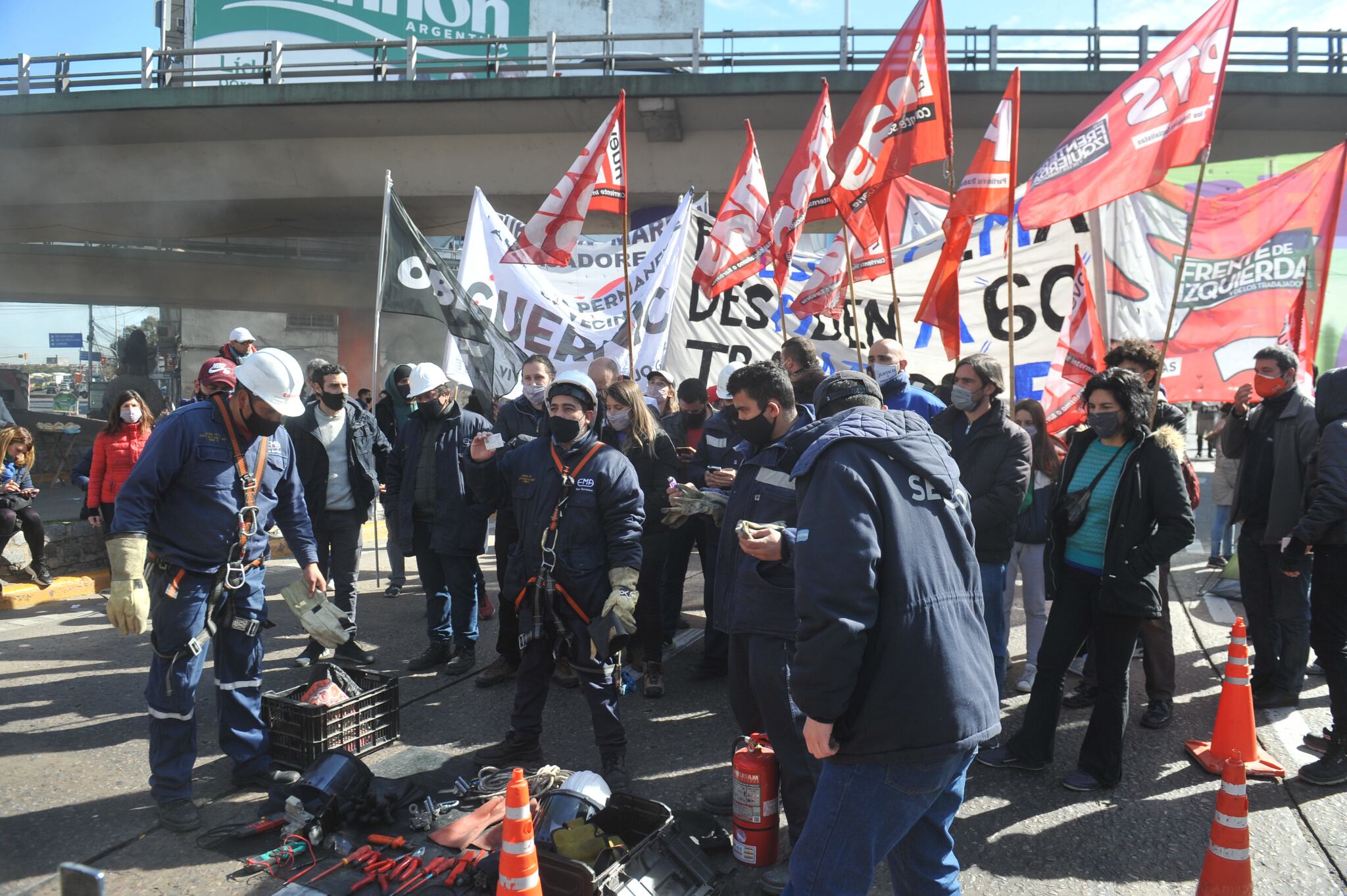 Las manifestaciones y cortes de calles, uno de los temas que abordó el ministro de Seguridad.