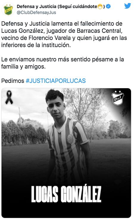 El pedido de Justicia por Lucas de los clubes del fútbol argentino.