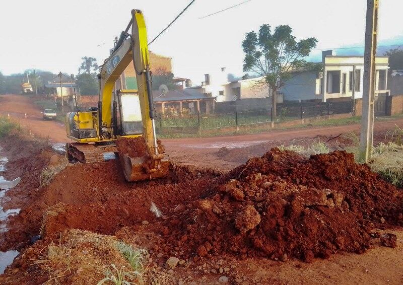 Avanzan las obras de infraestructura en varias zonas de Oberá.