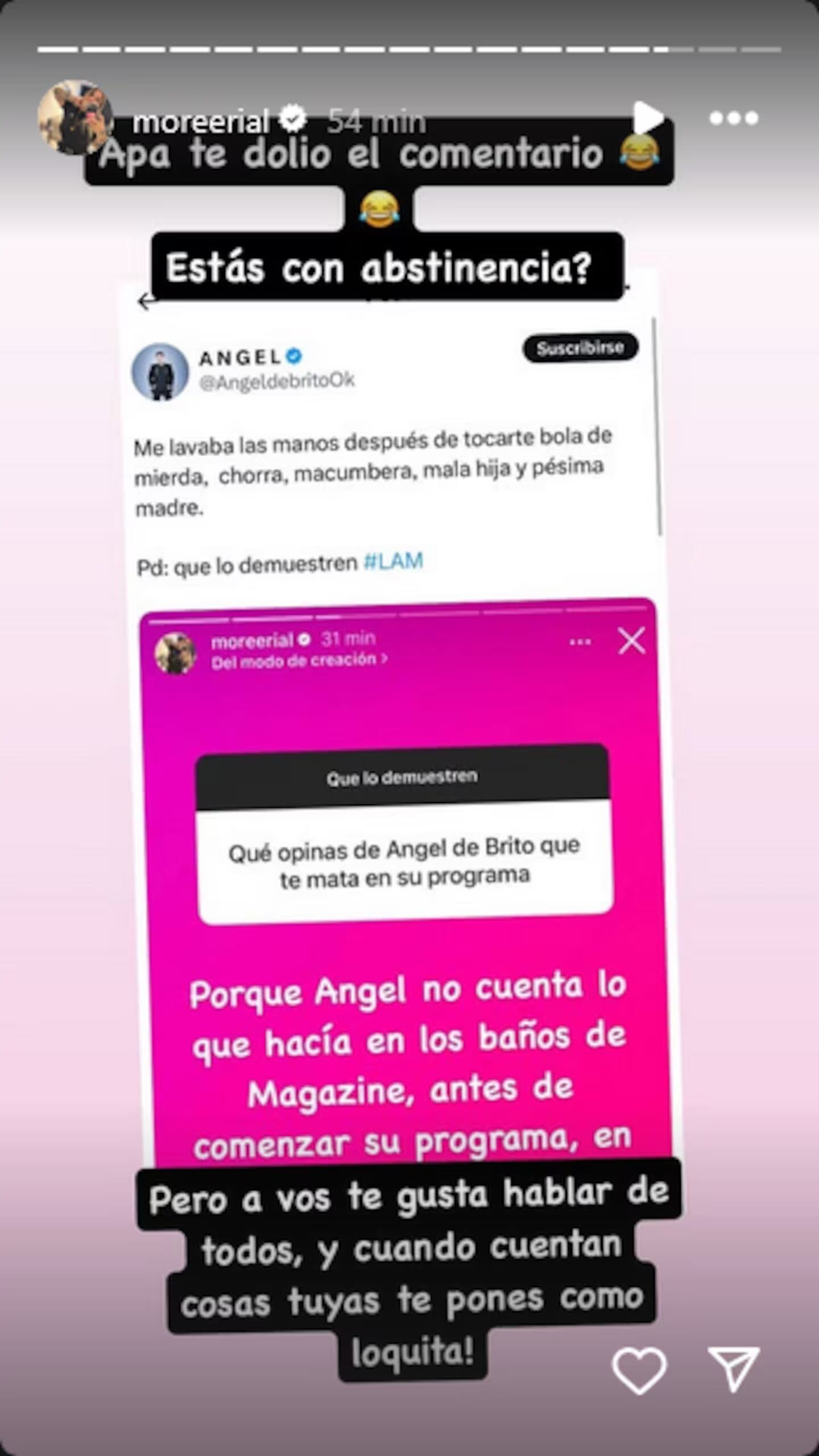 El cruce entre Ángel de Brito y Morena Rial