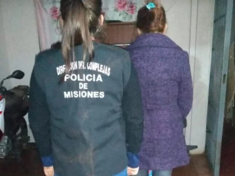 Una mujer resultó detenida por presunto encubrimiento en Posadas.