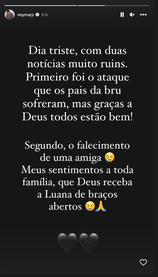 Neymar también habló sobre lo sucedido.