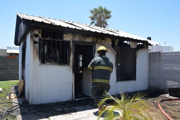 Incendio en vivienda prefabricada