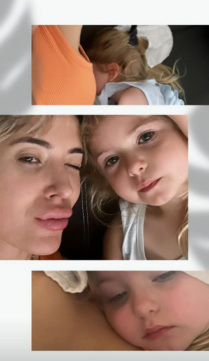 Chloé junto a su madre Jésica Cirio